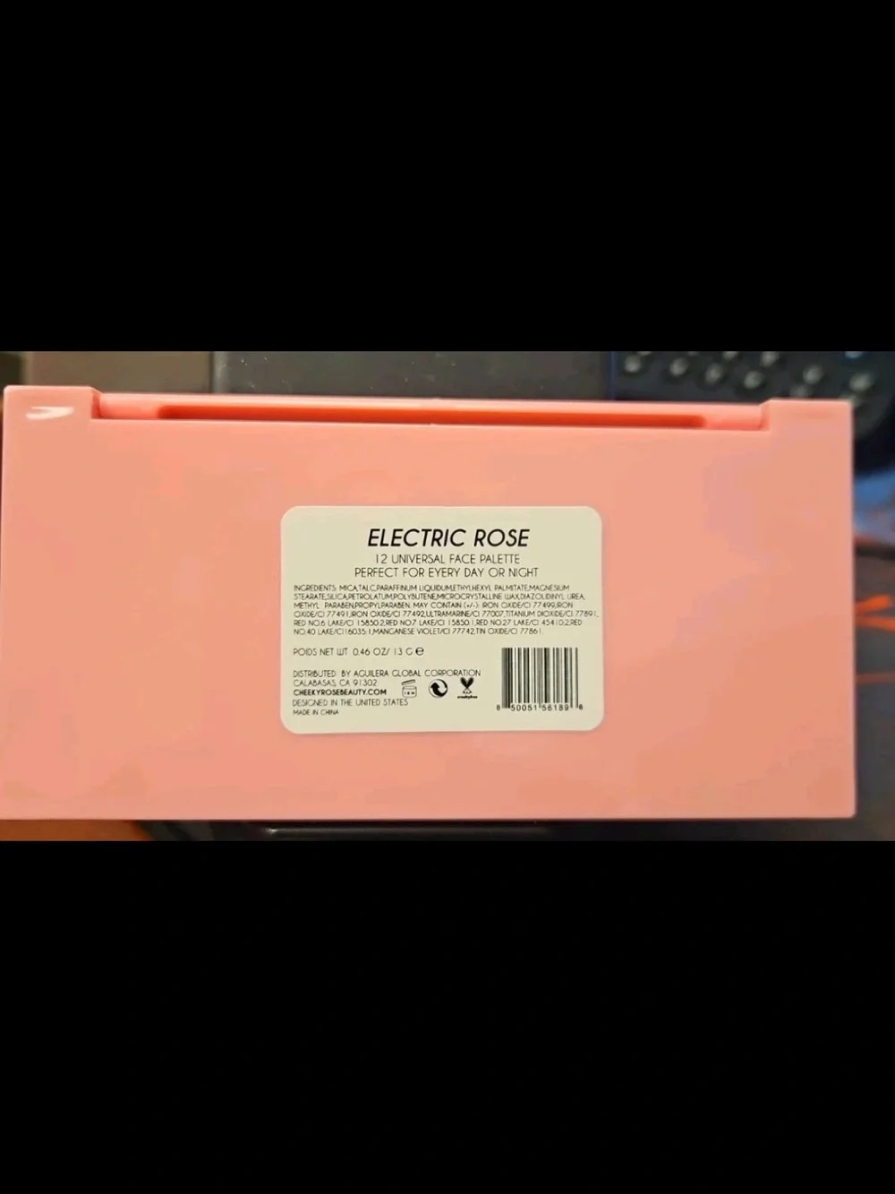 Cheeky Rose Beauty Electric Rose 12 Universal Eyeshadow Face Palette